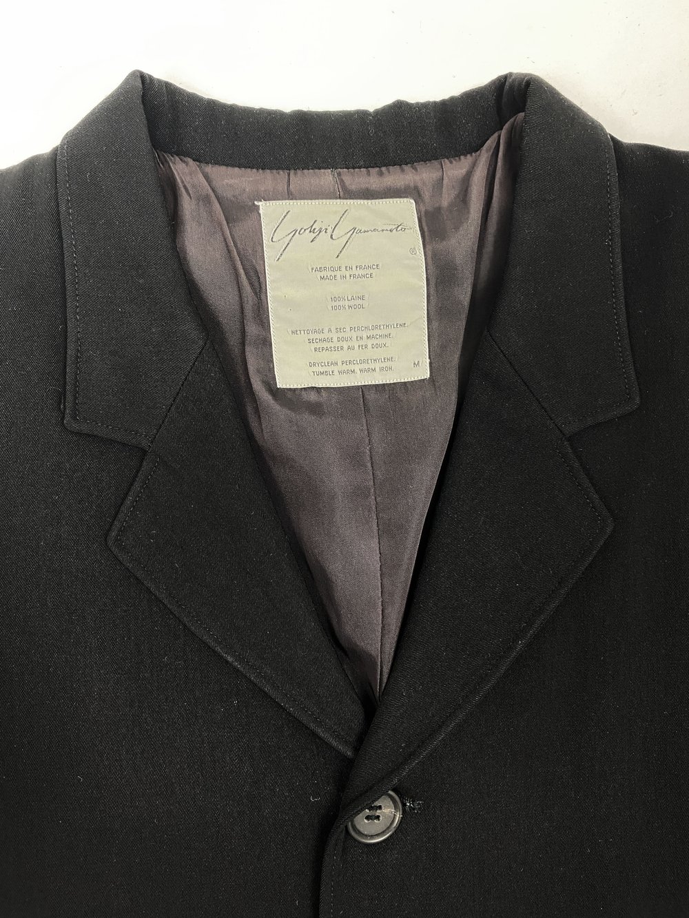 Yohji Yamamoto 80s asymmetrical blazer — JAMES VELORIA Yohji Yamamoto 80s asymmetrical blazer — JAMES VELORIA